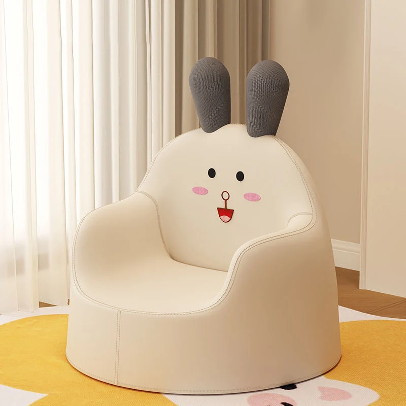 Contemporary Creative Curved Animal-Shaped PU Leather Sponge Kids Accent Chair Backrest Armrest For Living Room
