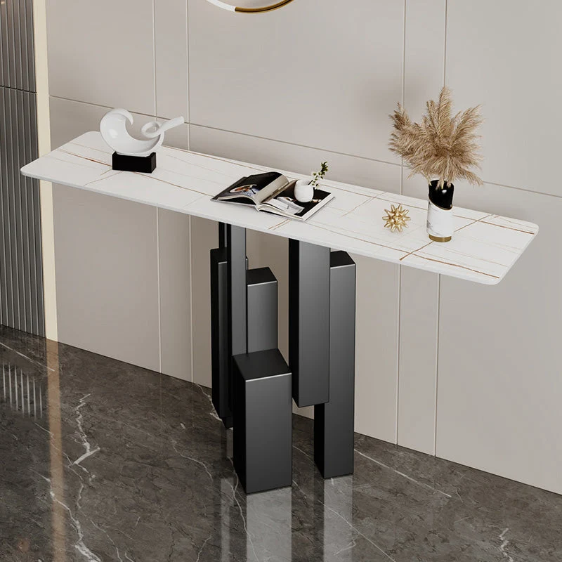 Modern Rectangle Console Accent Table Scratch Resistant Console Sofa Table