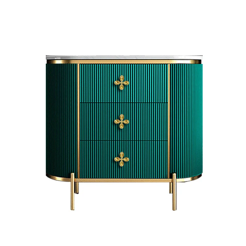 Wooden Dresser Glam Horizontal Storage Chest with Metal Legs