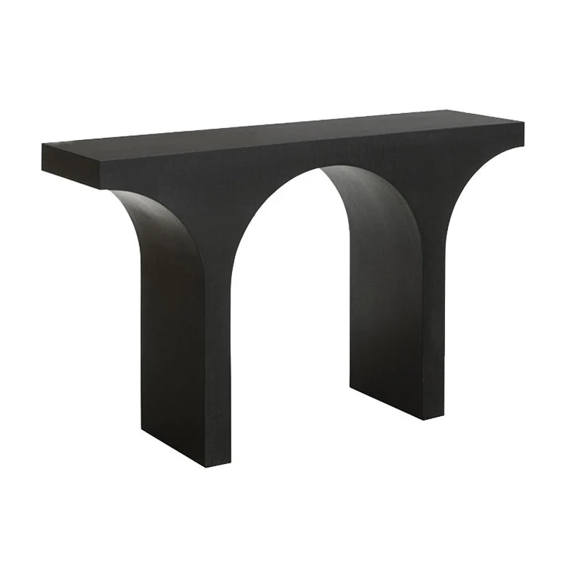 Wood Console Table 33.4 inch High, Hall Sled Console Accent Table