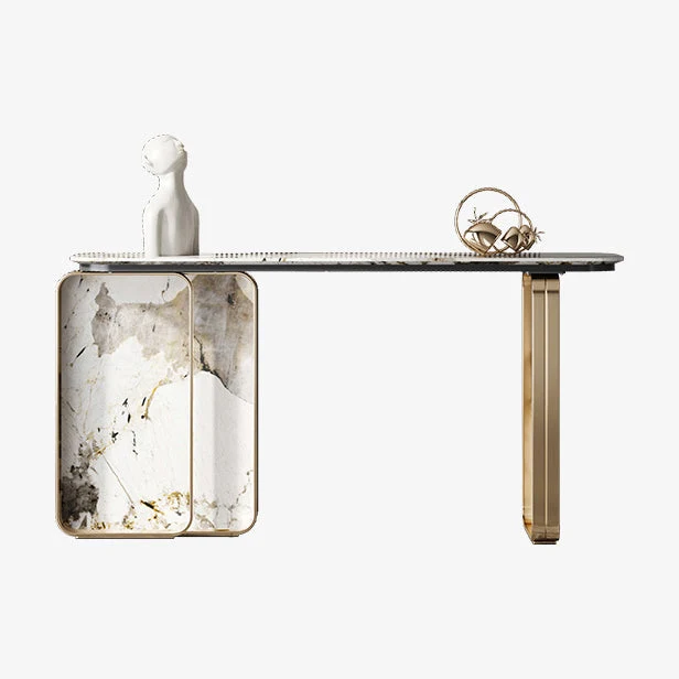 14 inch Wide Glam Accent Table Rectangle Shape Console Table for Hall