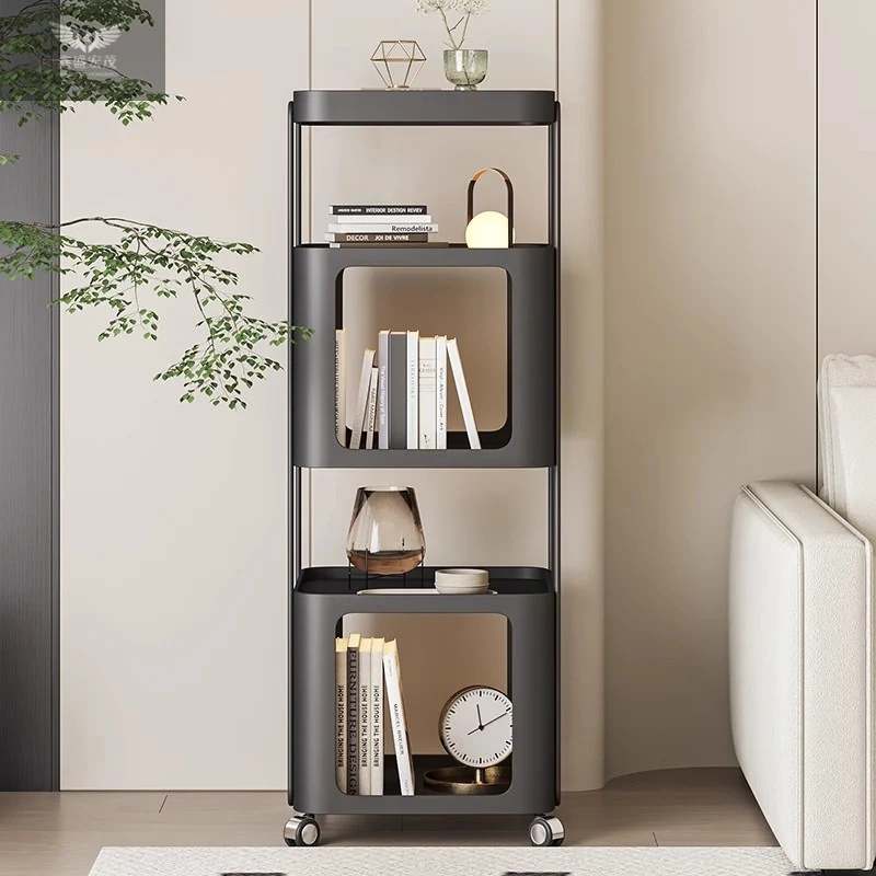 Modern Minimalist Rectangular Iron Storage Shelf 3-Tier For Living Room