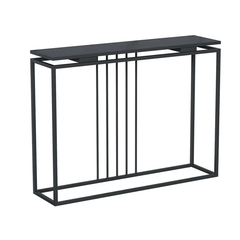 Modern Console Accent Table Antique Finish Console Table in Metal