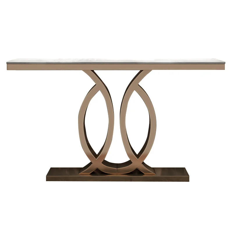 Glam Console Accent Table Stainless Steel Console Sofa Table