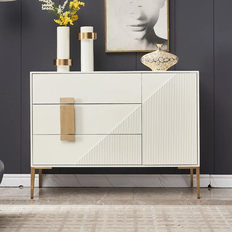 15.6 Inch Width Classic Glam Storage Chest Stone Storage Chest Dresser