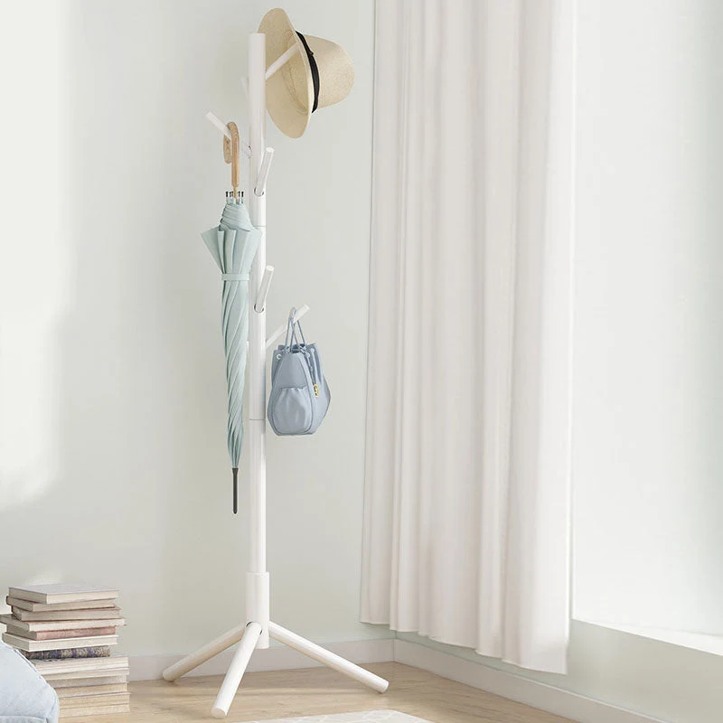 Wooden Entrance Hall Tree Modern Style Simple Home Floor Coat Rack