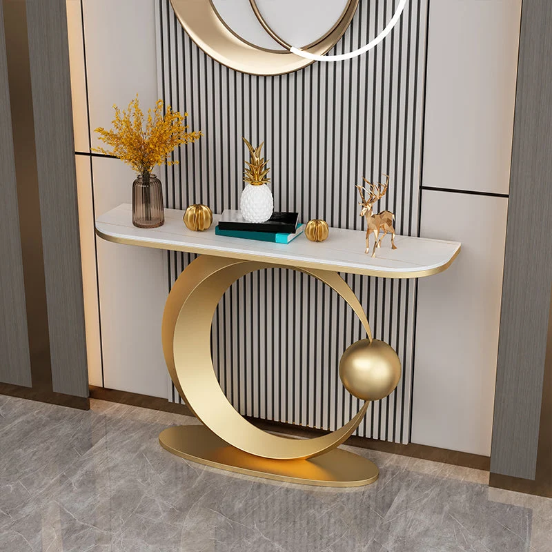 Contemporary Console Accent Table Half Moon Console Sofa Table