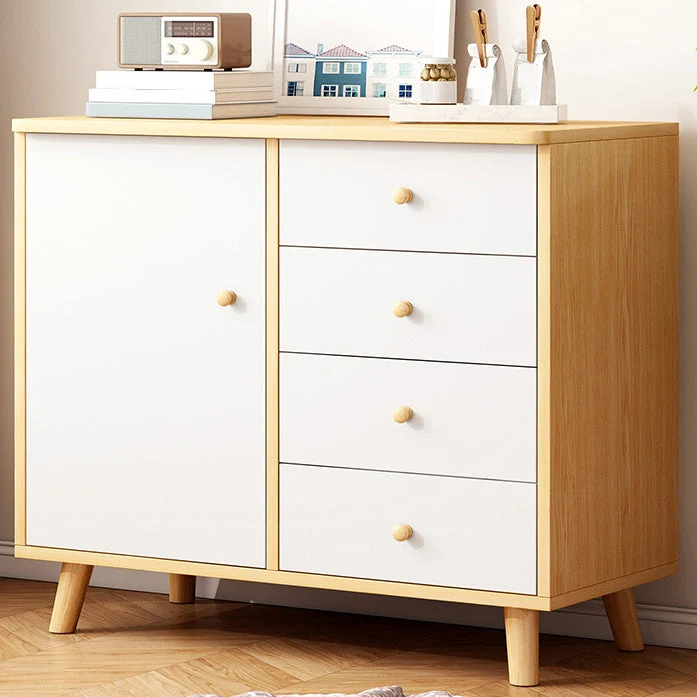 Ultra Modern Combo Dresser Wood Horizontal Storage Chest Dresser for Bedroom