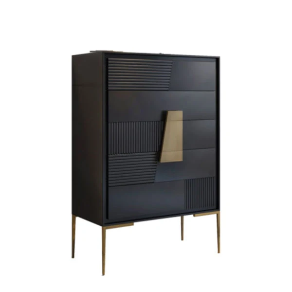 Contemporary Storage Chest Stone Dresser with 4/5 Drawers , 15.6 Inch Width