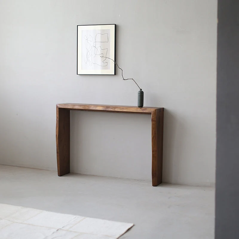 12 Inch Wide Accent Table Mid-Century Modern Rectangle Console Table