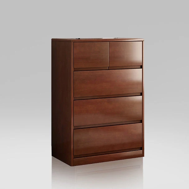 Ultra Modern Lingerie Chest Rubber Wood Storage Chest Dresser for Bedroom