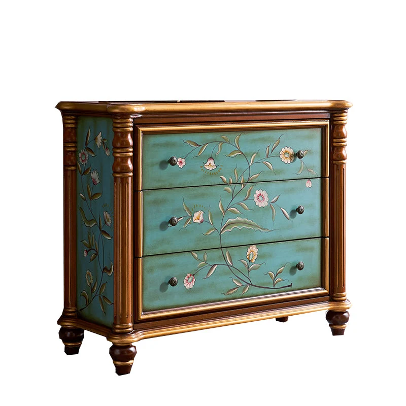 Traditional Storage Chest Dresser Solid Wood Dresser , 15.6 Inch W