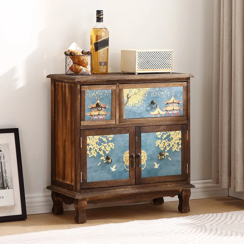 Nautical Combo Dresser Solid Wood Storage Chest Dresser for Bedroom