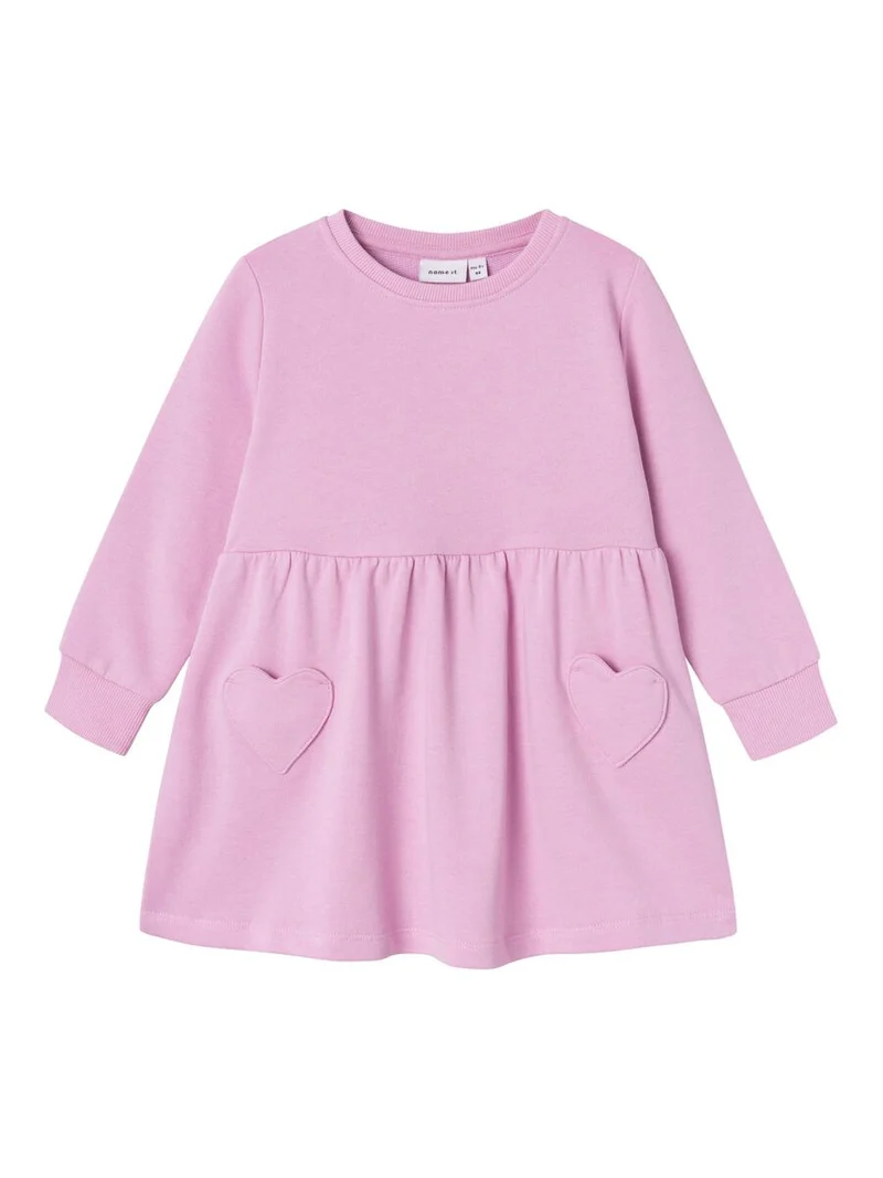 Name it-NMFKATLA SWEAT DRESS UNB-Pastel Lavender