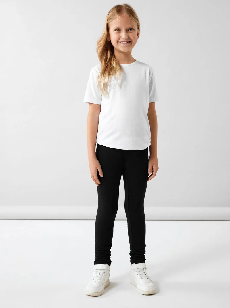 Name it-NKFDAVINA SOLID SWE LEGGING BRU N NOOS-Black