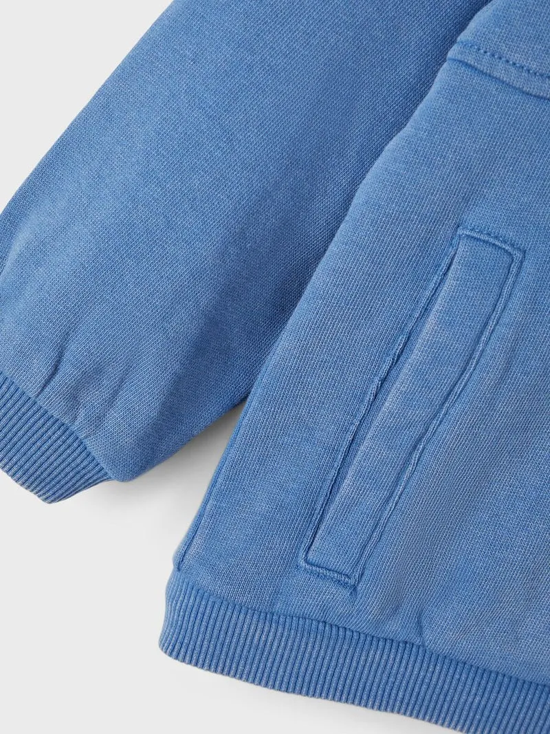 name it-NMMNALF LS LOOSE SWEAT LIL-Federal Blue
