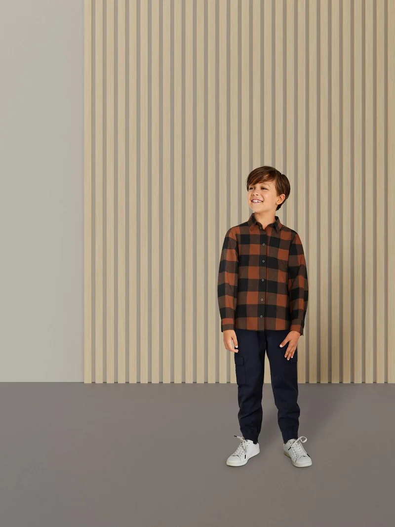 name it - NMMOSKAR LS SHIRT PB - Coconut Shell