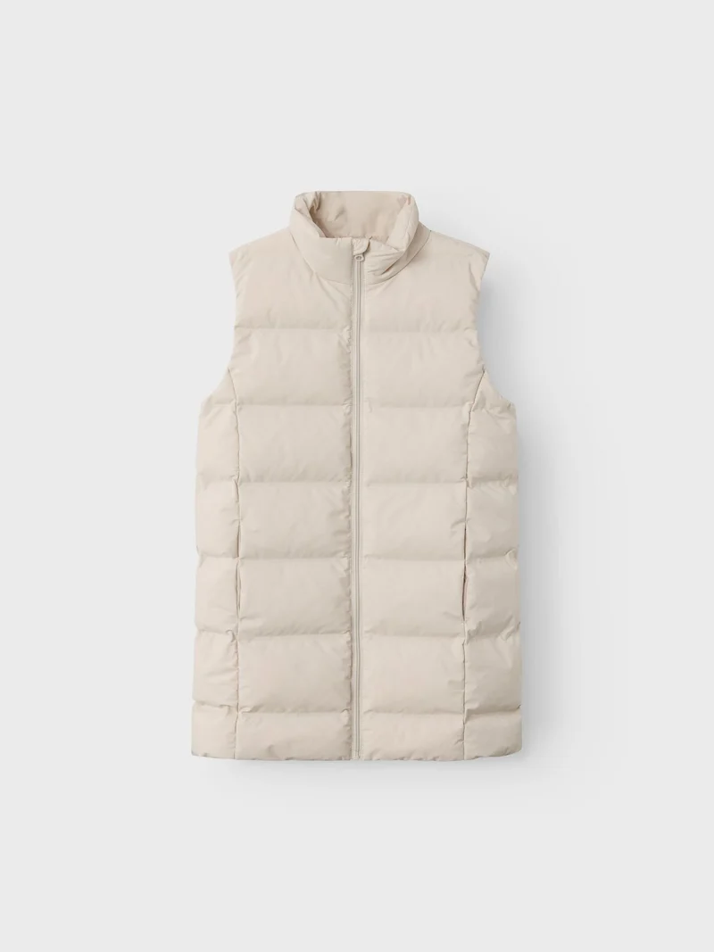 name it - NKFMELLOW LONG PUFFER VEST TB - Moonbeam