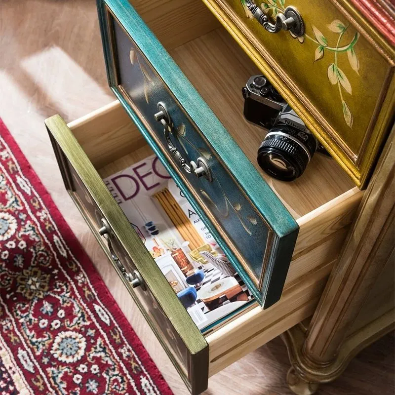 Traditional Vertical Lingerie Chest Wood Storage Bachelor Chest for Room