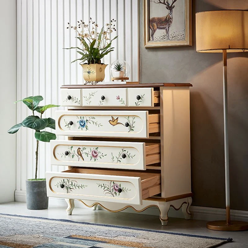 American Traditional Storage Chest Dresser Wooden Dresser with Drawers