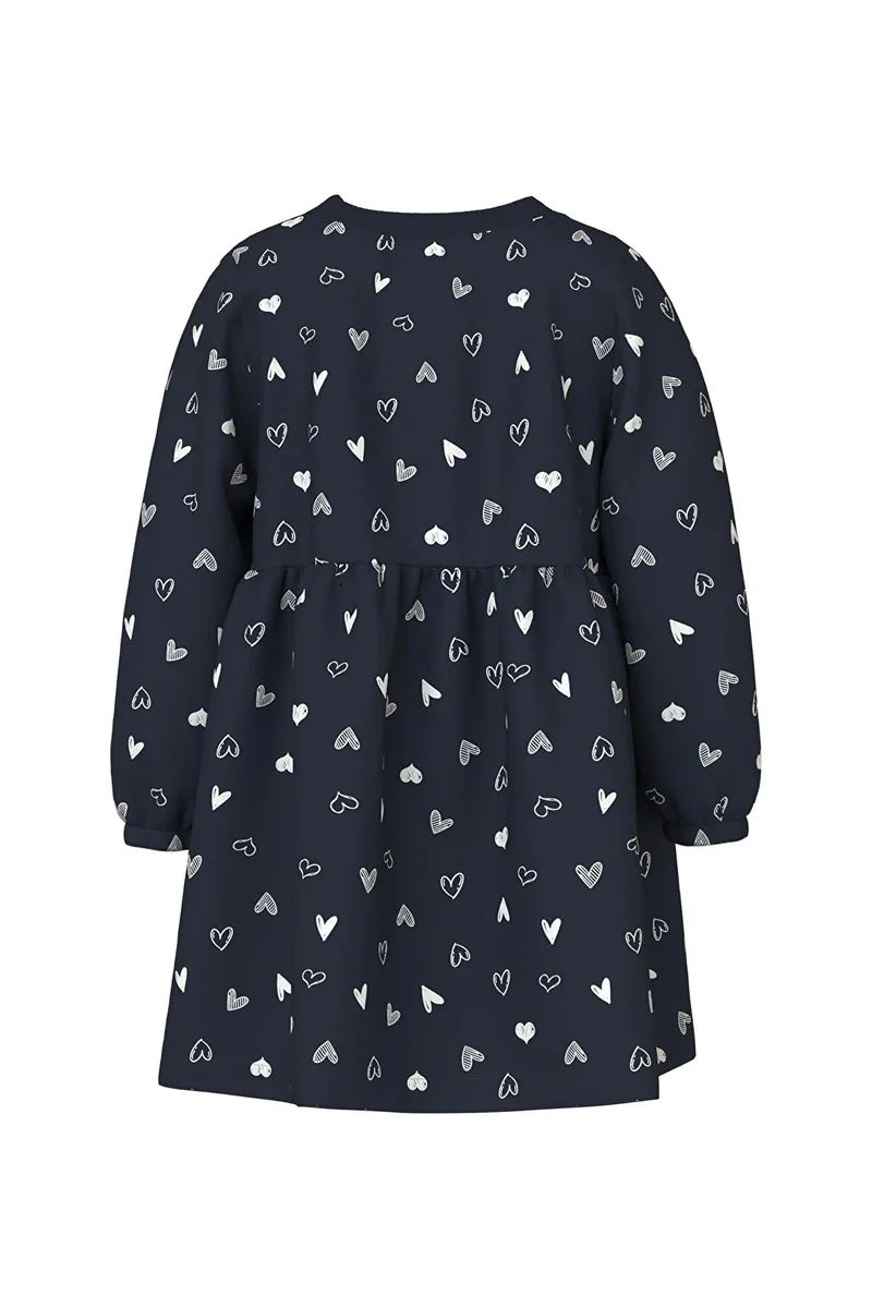 name it-NMFVILUBA LS SWE DRESS BRU S1-Dark Sapphire