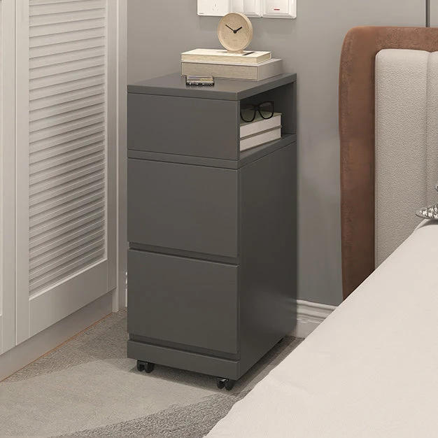 Contemporary Double Dresser Rubber Wood Horizontal Storage Chest Dresser for Bedroom