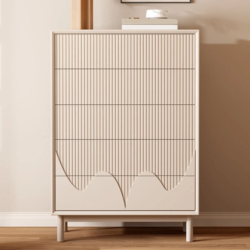Contemporary Storage Chest Dresser Wooden Chest with Drawers