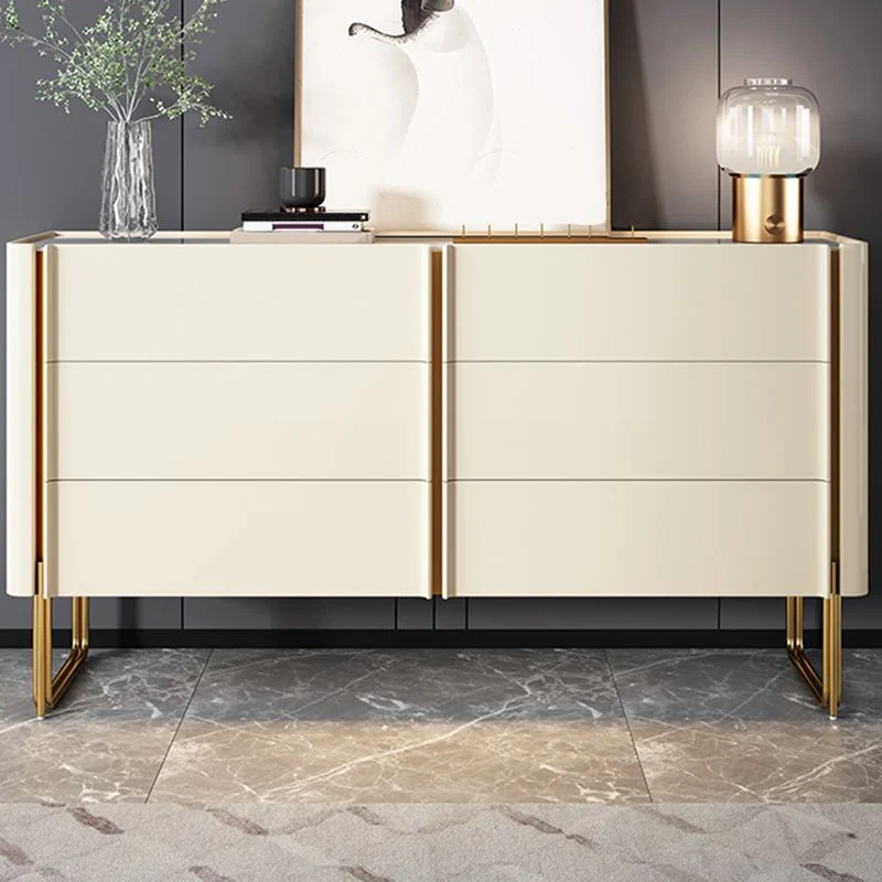 Stone Storage Chest Dresser Classic Glam Dresser with Drawers