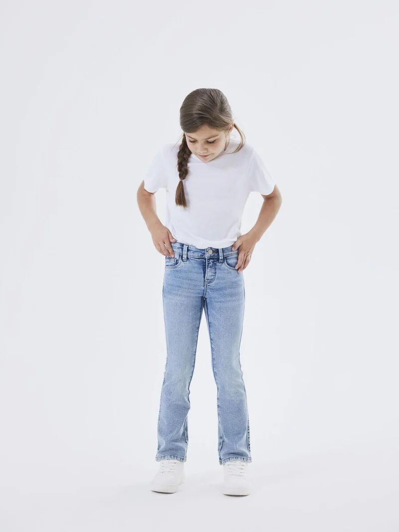 name it - NKFPOLLY SKINNY BOOT JEANS 1142-AU NOOS - Light Blue Denim
