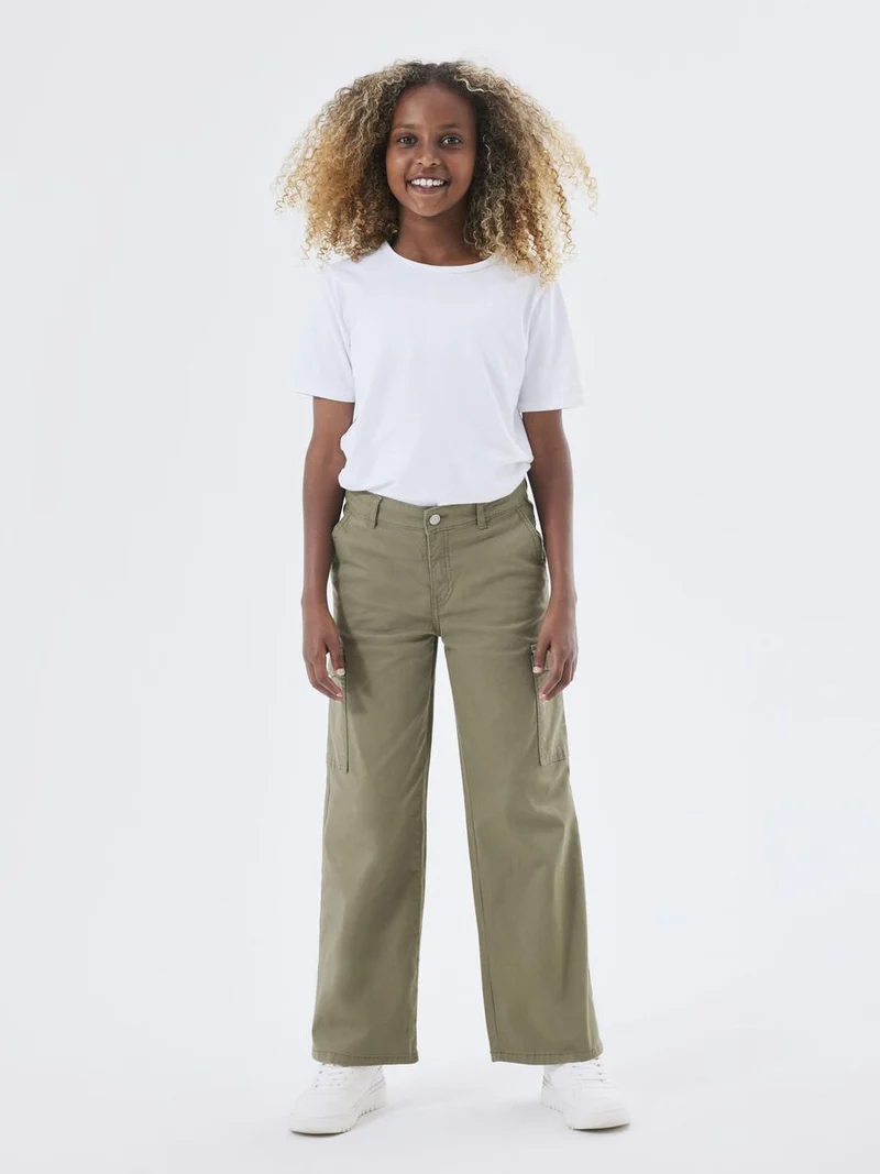 NKFROSE WIDE TWILL CARGO - Deep Lichen Green