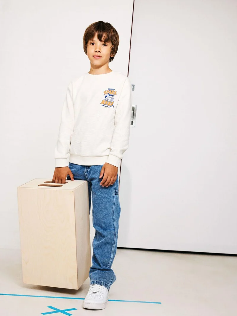 Name it-NKMFRIGGO LS SWEAT SHIRT UNB-Jet Stream
