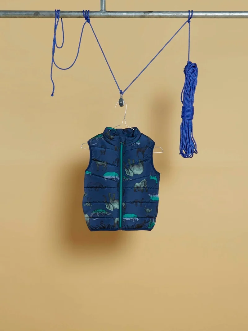 name it - NMMMYLANE VEST ANIMALS - Insignia Blue