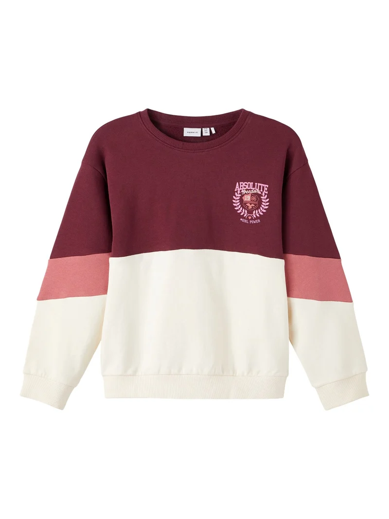 name it - NKFOCUT LS BOXY SWEAT BRU - Fig