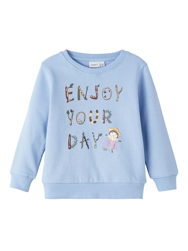 name it - NMFNIDA LIGHT SWEAT BOX BRU - Serenity