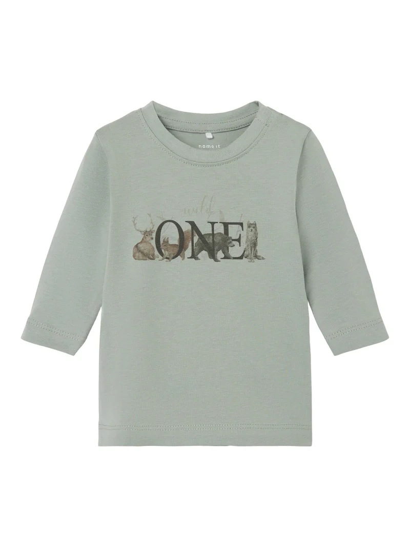 name it - NBMORLA LS TOP BOX - Iceberg Green