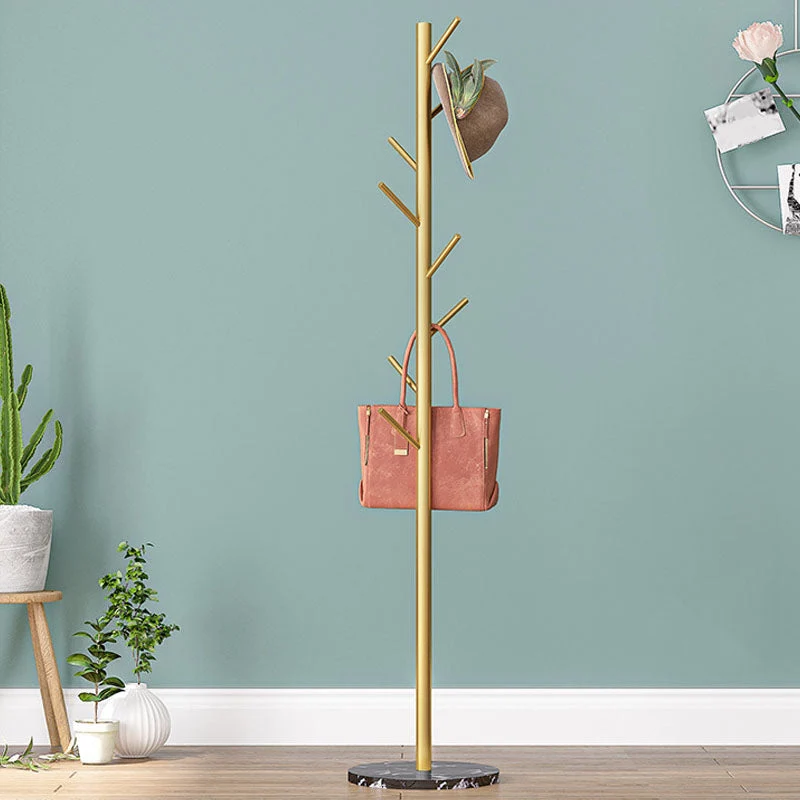 Gorgeous Coat Rack Multi Coat Hooks Metal Coat Rack with Marble Bottom