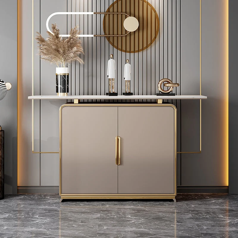 Glam Rectangle Console Table Wood Console Sofa Table for Hall