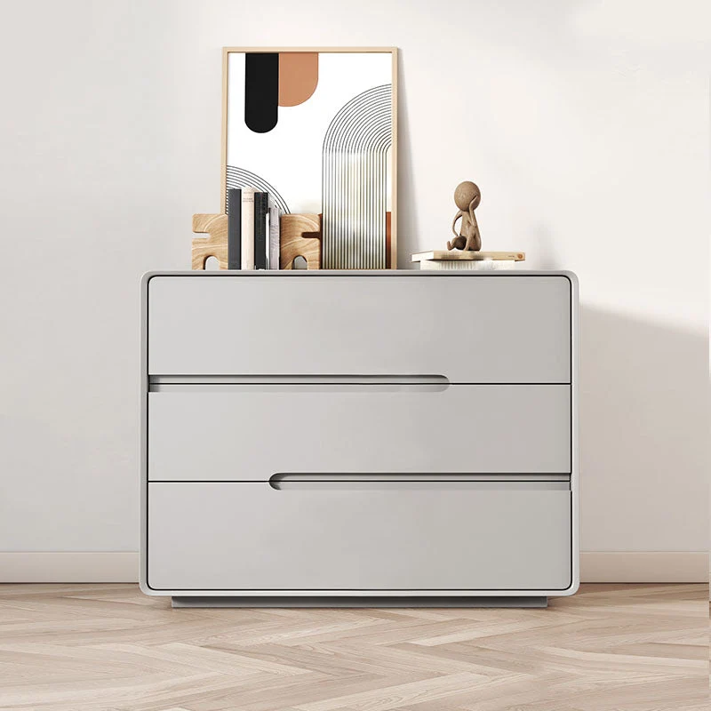Modern Horizontal Double Dresser Wood Storage Dresser for Bedroom