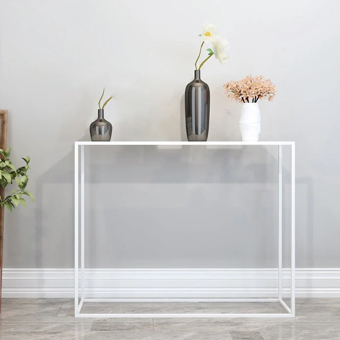 Contemporary Style Console Table Metal Rectangle Accent Table