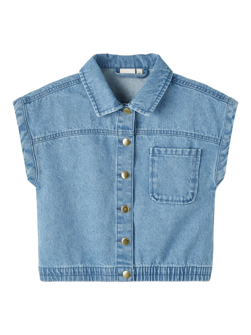 name it - NKFFIA DNM VEST 1778-TE F - Light Blue Denim