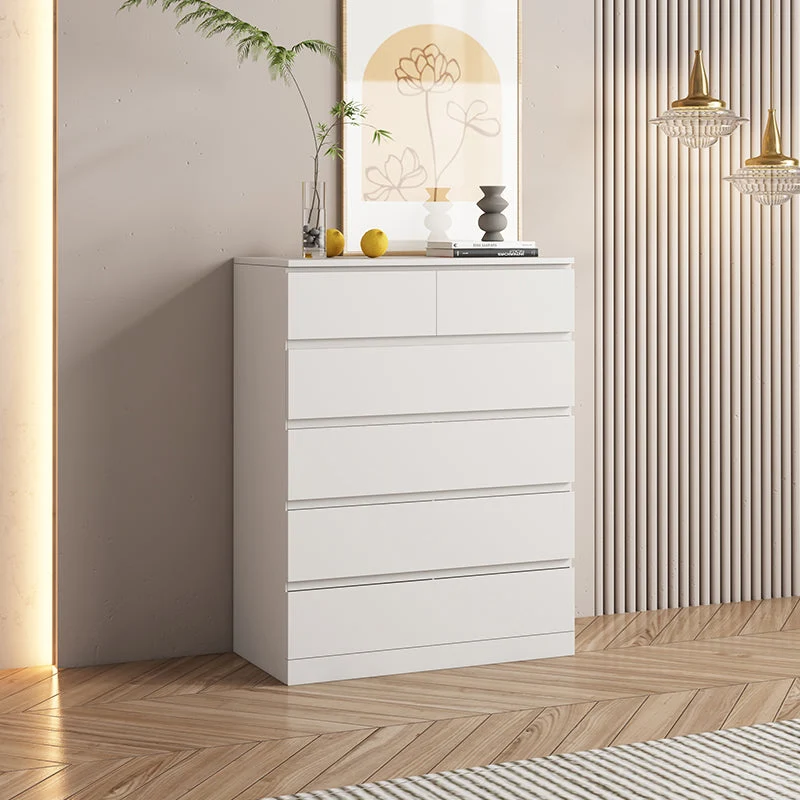 Contemporary Dresser Wooden Storage Chest Dresser with 6 Drawers