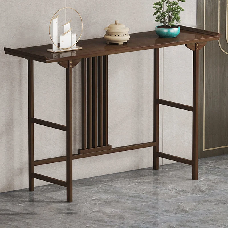 Wood Hall Console Table Mid Century Modern Rectangle End Table