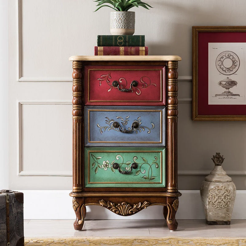Traditional Vertical Lingerie Chest Wooden Storage Bachelor Chest for Bedroom
