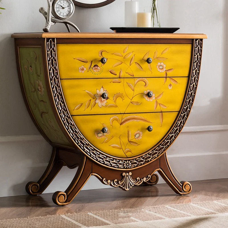 Traditional Storage Chest Solid Wood 15.6 Inch Width Dresser
