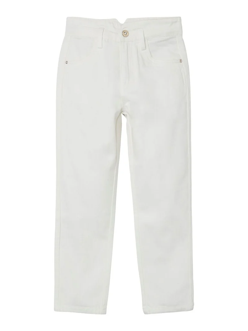 name it - NKFBELLA TWIBTAMY HW AN MOM PANT EF - Whisper White