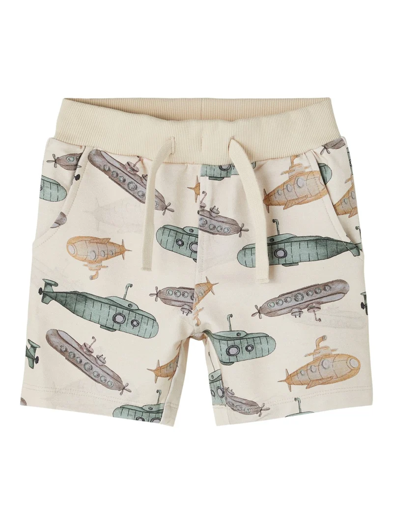 name it - NMMFELIX SWEAT LONG SHORTS UNB - Oatmeal