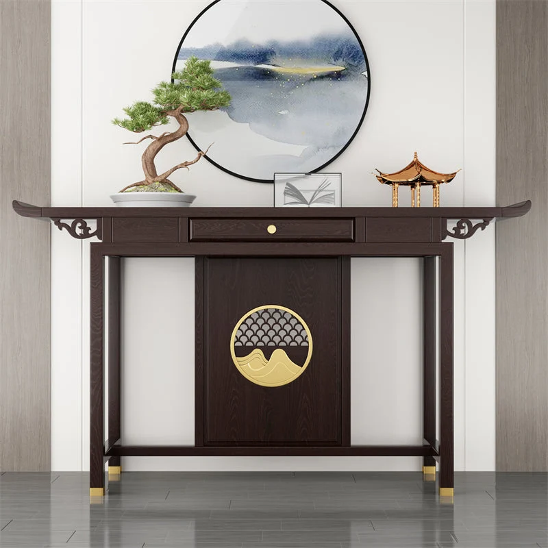 Rectangle Shape Contemporary Console Table Wooden Console Sofa Table for Hall