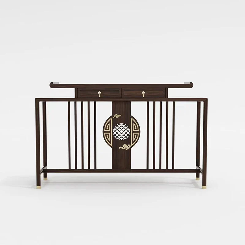 Rectangle Shape Contemporary Console Table Dark Brown Console Sofa Table