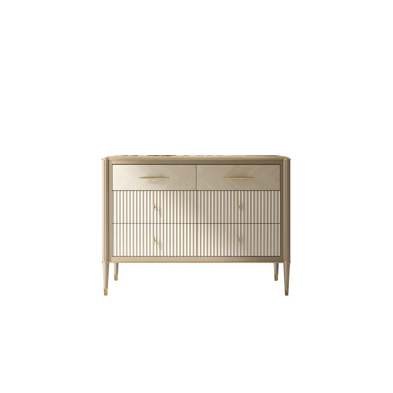 Wooden Storage Chest Dresser Glam Storage Chest with 6 Drawers