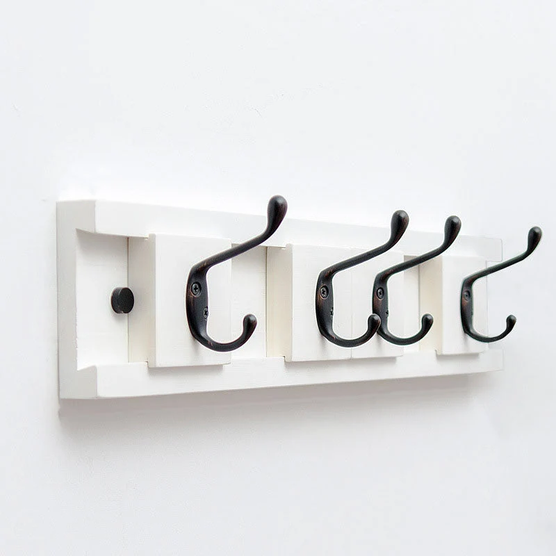Wall Mounted Hall Tree Mid Century Modern Wooden Hall Tree with Metal Hook